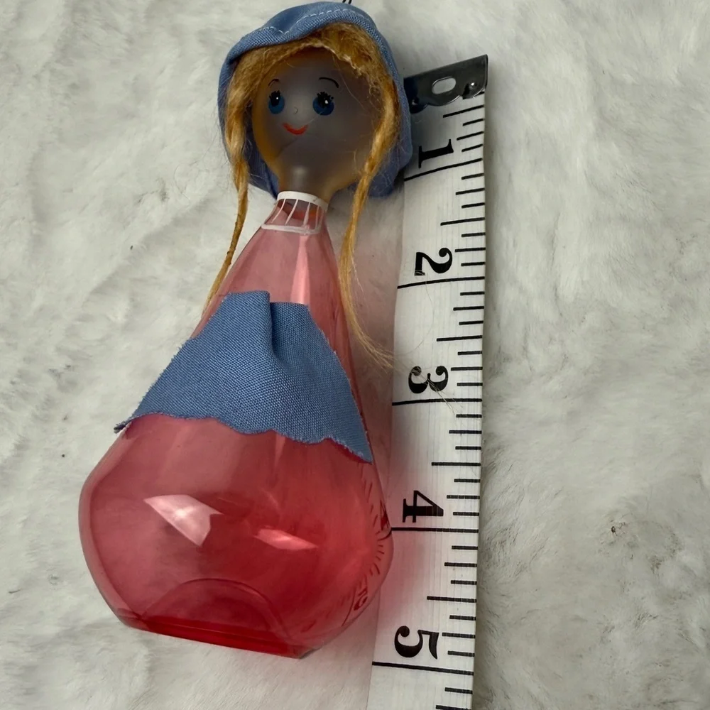 Vintage De Carlini Glass Christmas Ornament Pink Dutch Girl made in Italy